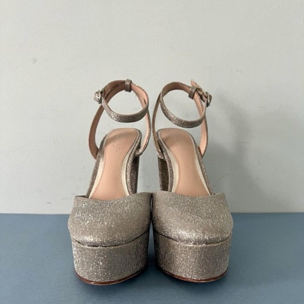 Antonio Melani x Born on Fifth Liv Heels Metallic Glitter Platform Pumps Size 6 - Picture 3 of 8